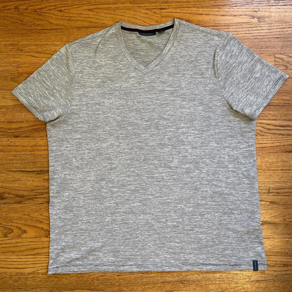 Perry ellis pinstripe navy t shirt